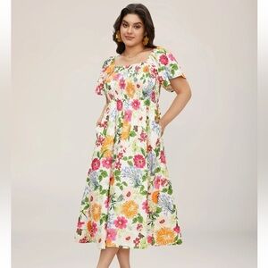 BloomChic Floral Midi Dress - Multicolor